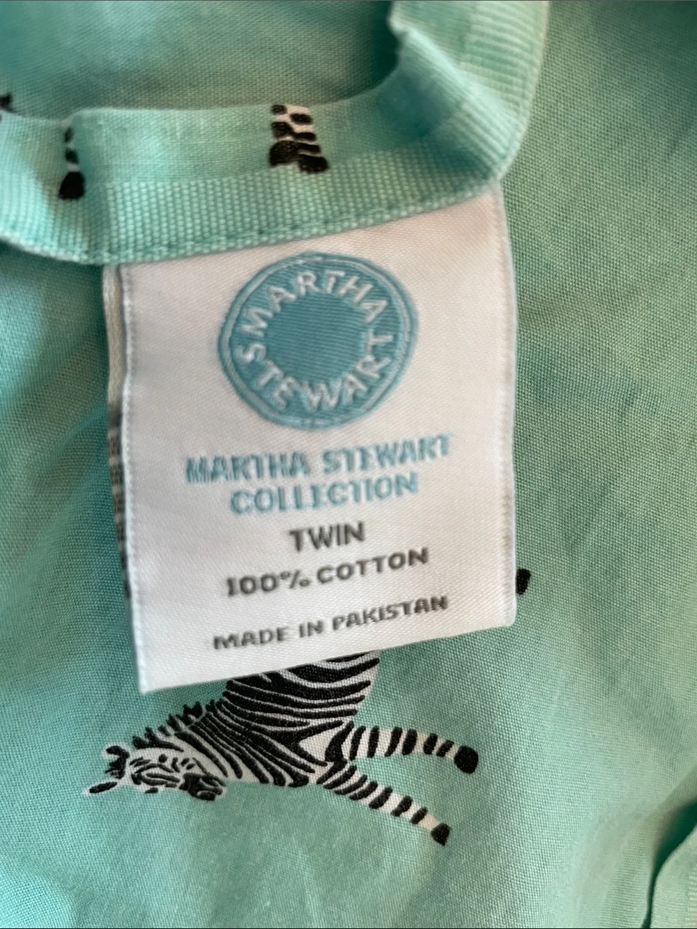 Martha Stewart Twin Sheet Set - Zebras